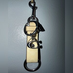 Coach Trigger Snap Bag Charm in Signature Canvas